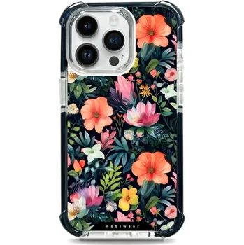 Pouzdro na mobilní telefon Odolný obal Mobiwear MagSafe Elite Bumper - Apple iPhone 14 Pro Max - D009D Pestré kvítky (Odolný kryt, pouzdro, obal Mobiwear Elite Bumper na mobil Apple iPhone 14 Pro Max - D009D Pestré kvítky, materiál Plast + TPU silikon + kov - zesílená ochrana)