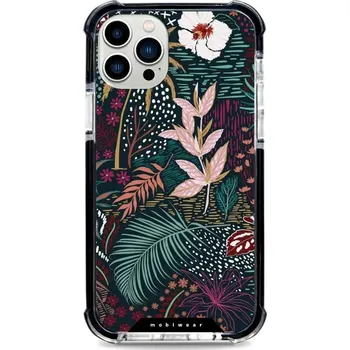 Pouzdro na mobilní telefon Odolný obal Mobiwear MagSafe Elite Bumper - Apple iPhone 12 Pro - D008D Temná flóra (Odolný kryt, pouzdro, obal Mobiwear Elite Bumper na mobil Apple iPhone 12 Pro - D008D Temná flóra, materiál Plast + TPU silikon + kov - zesílená ochrana telefonu, podpora