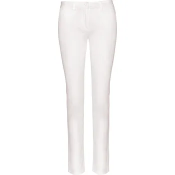 KARIBAN Dámské kalhoty CHINO K741 Velikost: 38, Barva: bílá