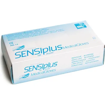 Vyšetřovací rukavice DONA LATEX SENSIPLUS vel. M rukavice vyšetřovací bezprašné 100 ks