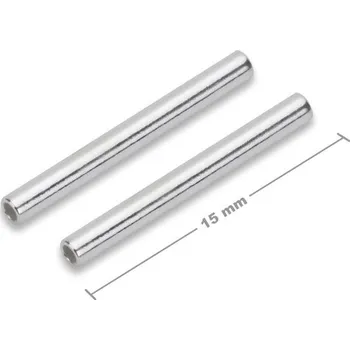 Korálek Stříbrná rovná distanční trubička 15 x 1,5 mm