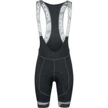 cyklistické kraťasy Force Fame se šráky černé/šedé