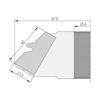 Fréza Profilový nůž 40x21,5x2mm pro F623-140 F623-091801