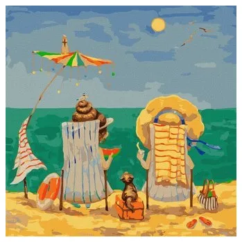 Set školních potřeb Malowanie po numerach - W leżakach 40x40