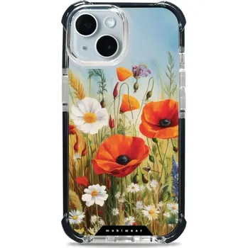 Pouzdro na mobilní telefon Odolný obal Mobiwear MagSafe Elite Bumper - Apple iPhone 15 - D010D Letní louka (Odolný kryt, pouzdro, obal Mobiwear Elite Bumper na mobil Apple iPhone 15 - D010D Letní louka, materiál Plast + TPU silikon + kov - zesílená ochrana telefonu, podpora MagSafe