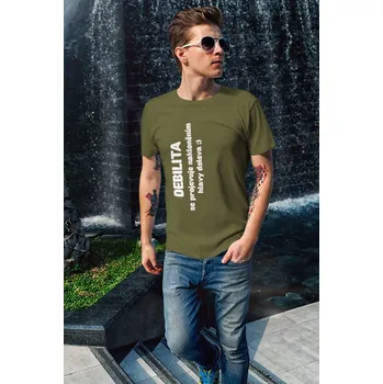 Pánské tričko Pánské tričko Debilita Barva: Khaki, Velikost: XL