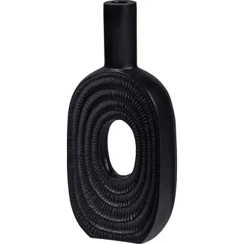 Váza WOOOD Exclusive Kovová váza ALVIN černá 31cm 373913-ZA