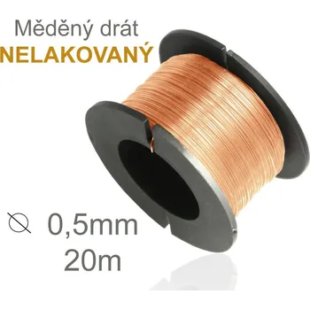 Hobby drát Český výrobek Drát 0,5mm x 20m nelakovaný