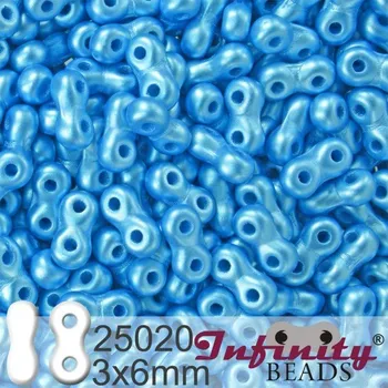 Korálek Korálky INFINITY velikost 3x6mm. Barva 25020 voskovaná MODRÁ. Balení 10g.