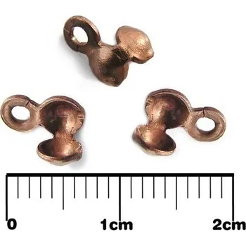 Materiál na výrobu šperku Kalota s očkem, Barva staroměděná. Velikost 7mm.