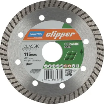 Řezný kotouč NORTON-CLIPPER Kotouče 115x22.23mm Norton Clipper CLASSIC CERAM TURBO