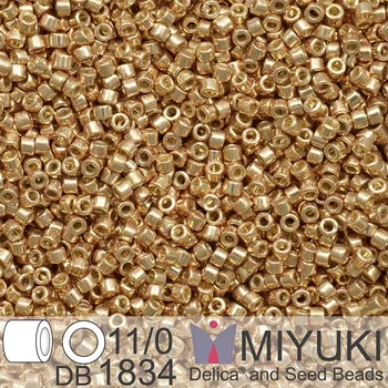 Korálek Korálky Miyuki Delica 11/0. Barva Duracoat Galvanized Champagne DB1834. Balení 5g.