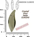 SWAROVSKI Lily Pendant 6904 barva CRYSTAL SATIN velikost 30mm.