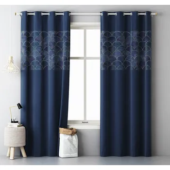 Závěs Dekorační vzorovaný závěs s kroužky ORCA I. s kroužky 140x250 cm MyBestHome