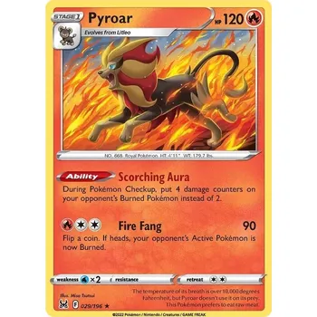 Karetní hra Pyroar 029/196 - Lost Origin Typ karty: Holo