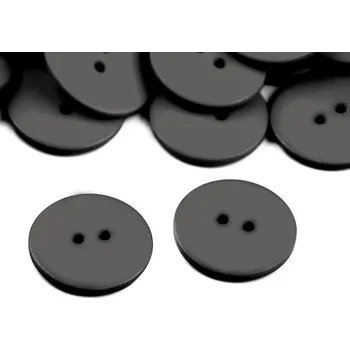 Knoflík Knoflík velikost 36" 10 kusů - 10 šedá