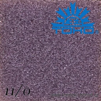 Korálek Korálky TOHO tvar ROUND (kulaté). Velikost 11/0. Barva č.1300-Transparent Alexandrite . Balení 8g.
