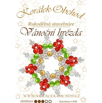 ostatní stavebnice STAVEBNICE Vánoční HVĚZDY číslo 058. Stavebnice obsahuje materiál na 2Ks VÁNOČNÍCH HVĚZD.