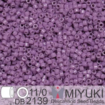 Korálek Korálky Miyuki Delica 11/0. Barva Duracoat Dyed Opaque Dark Orchid DB2139. Balení 5g.