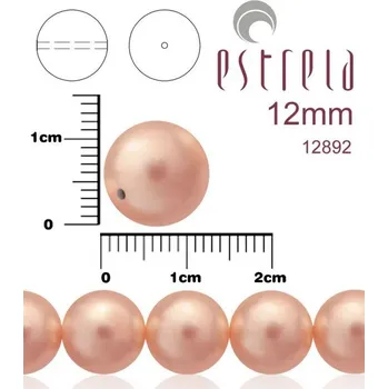 Korálek VOSKOVANÉ korále tvar kulatý. Velikost 12mm. Barva 12892 (růžová). Balení 8ks na návleku.
