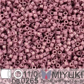 Korálek Korálky Miyuki Delica 11/0. Barva Op Mauve Luster DB0265. Balení 5g