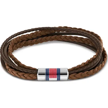 Šperk Tommy Hilfiger Luxusní pánský náramek z hnědé kůže Multi Layer 2790425 + 2 měsíce na vrácení zboží