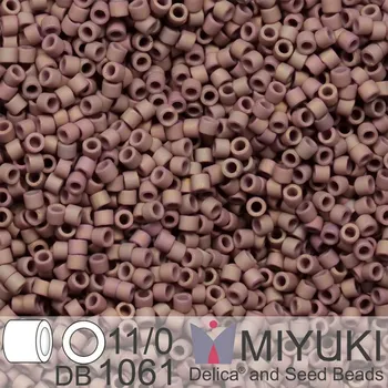 Korálek Korálky Miyuki Delica 11/0. Barva Matte Metallic Dusky Clay AB DB1061. Balení 5g