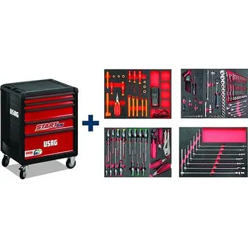 Montážní dílenský vozík s nářadím USAG 516 SP5HYB-S