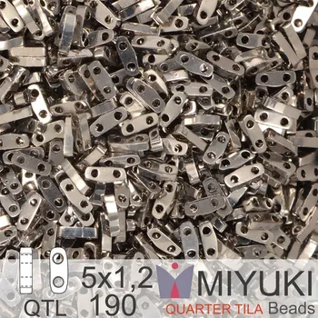 Korálek Korálky Miyuki QuarterTila. Barva Nickel Plated QTL 190 Balení 3g