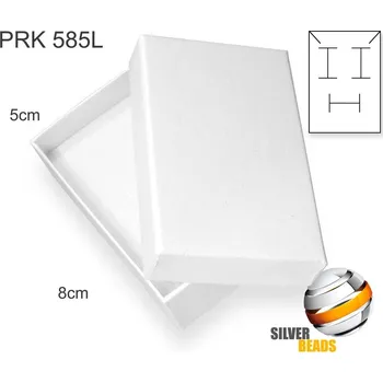 Dárková krabička Krabička na šperky. Materiál papír. Ozn. PRK 585L. Velikost 8x5cm. Barva Bílá bez potisku
