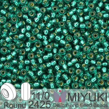Korálek Korálky Miyuki Round 11/0. Barva 2425 S/L Teal . Balení 5g.