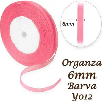 Stuha ORGANZA stuha šířka 6mm. Číslo Y005 barva PURPUROVÁ.