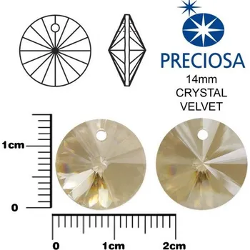 Dětské navlékací korálky PRECIOSA MC RIVOLI velikost 14mm. Barva CRYSTAL VELVET.