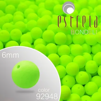 Korálek Korálky BONDELI voskované tvar kulatý. Velikost 6mm. Barva 92948 (sv.zelená). Balení 21ks na návleku.