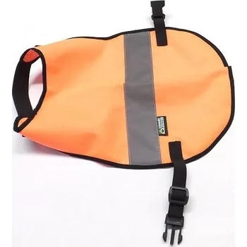 Reflexní vesta pro psy s reflexním pruhem vel. XL oranžová