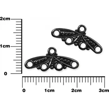 Ramínko Náušnicové ramínko zdobené lité R0152 4otvory. Barva antracit.