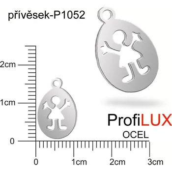 Přívěsek Přívěsek Chirurgická Ocel ozn-P1052 Pajdulák velikost 16x10mm. Řada přívěsků ProfiLUX