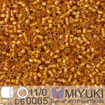 Korálek Korálky Miyuki Delica 11/0. Barva Lined Topaz AB DB0065. Balení 5g.