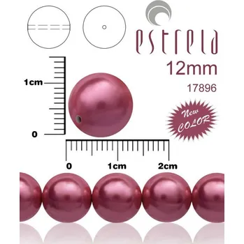 Korálek VOSKOVANÉ korále tvar kulatý. Velikost 12mm. Barva 17896 (metalická starorůžová ) New COLOR. Balení 8ks na návleku.