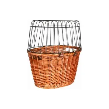 Přepravní koš na kolo proutěný