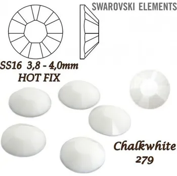 Korálek SWAROVSKI xirius rose HOT-FIX velikost SS16 barva CHALKWHITE