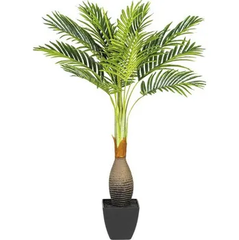 umělá květina Umělá rostlina palma Kencie Howea 100 cm v černém plastovém květináči 14x14 cm