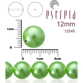 Korálek VOSKOVANÉ korále tvar kulatý. Velikost 12mm. Barva 12548 (zelená). Balení 8ks na návleku.