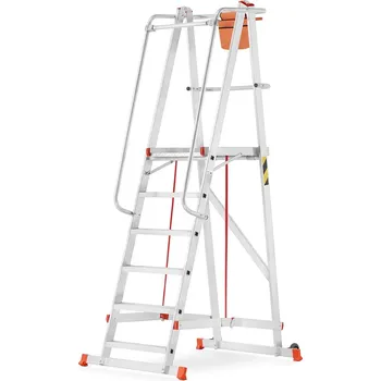 Žebřík Higher hliníkový skladový žebřík 6 stupňů 81PRO S-8105