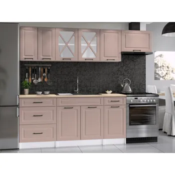 Kuchyňská linka Falco Kuchyňská linka Magda 240/180 růžová MAT