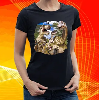 Dámské tričko dámské tričko s dinosaurem II (dinosaurus II)