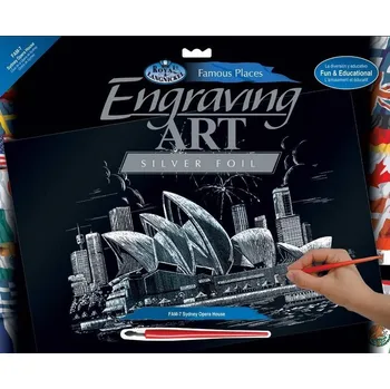omalovánky Škrabací obrázek - Opera v Sydney - velký (stříbrný)