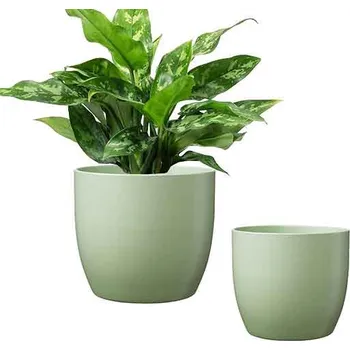 Obal na květináč obal keram Basel lipová zelená matná pr16cm c2604