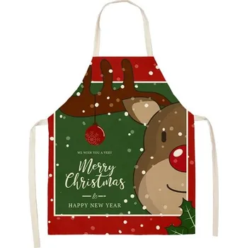 Kuchyňská zástěra Vánoční zástěra s kapsami | kuchyňská zástěra - 2WQ-46377-112,dětská velikost 47 x 38 cm
