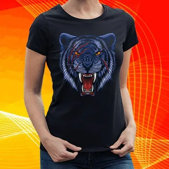 Dámské tričko dámské tričko s hlavou tygra XL (tygr)